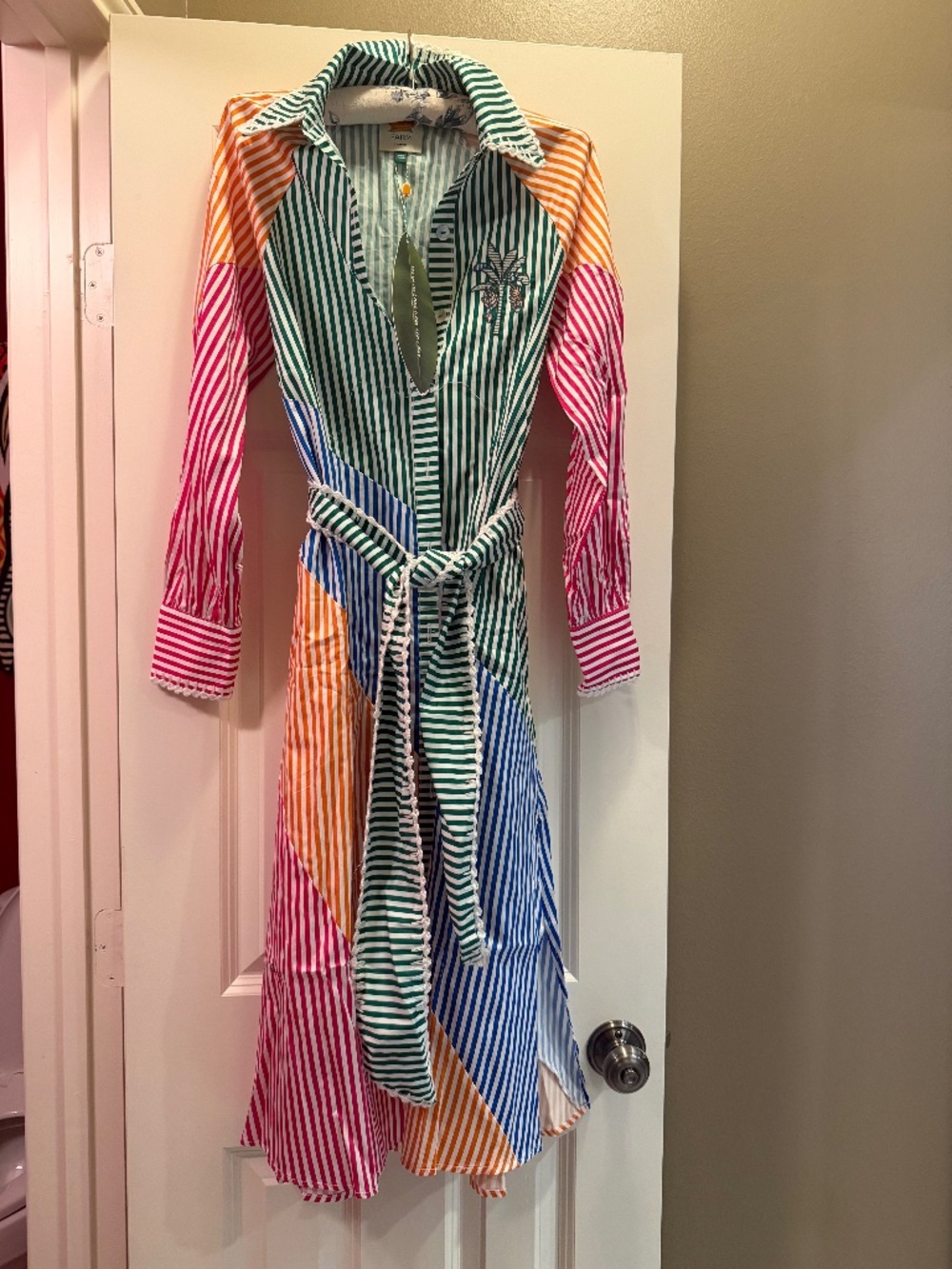 Farm Rio Striped Dress (with belt) - brand new with tags